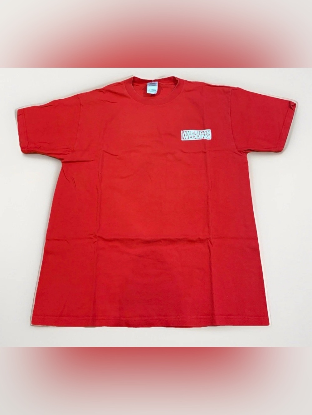 Y2K American Wedding T-shirt Size Large Stifler Movie Promo Tee Merch Red